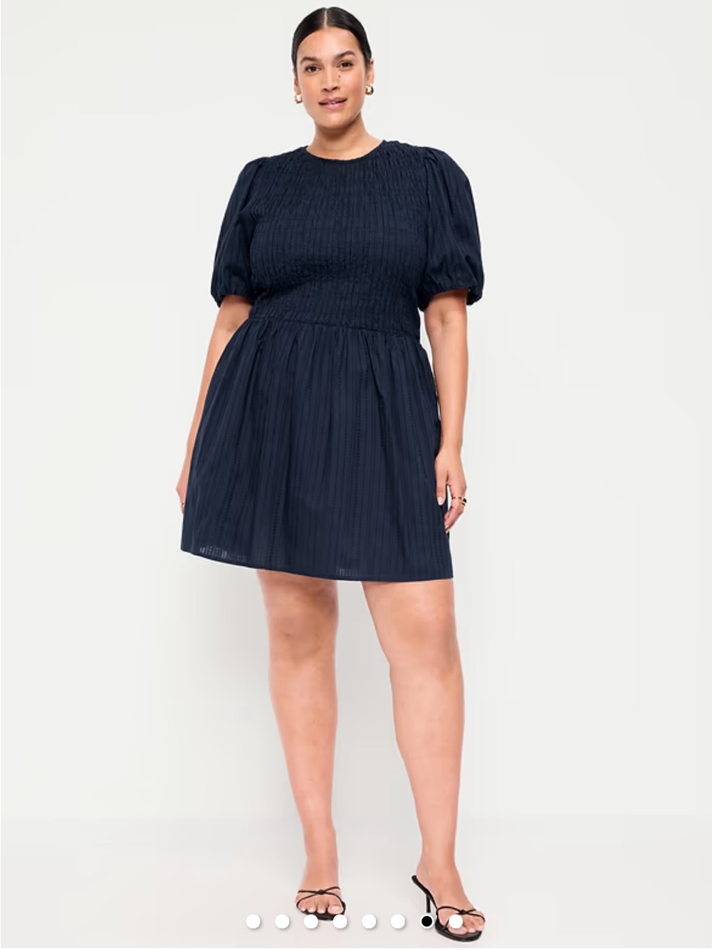 Old Navy smocked puff sleeve flare mini dress XL NWT